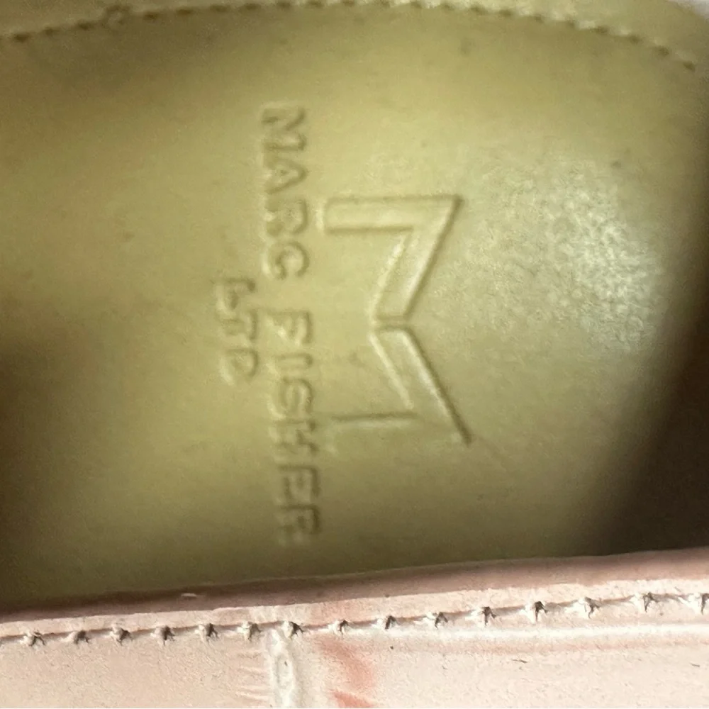 Marc Fisher Blush Croc-Embossed‎ Flats